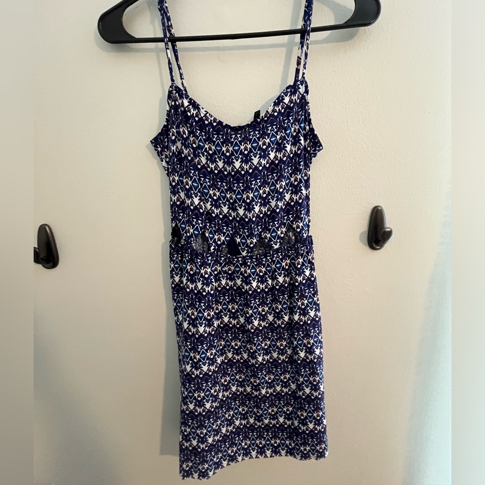 Geometric dress with triangle cut out